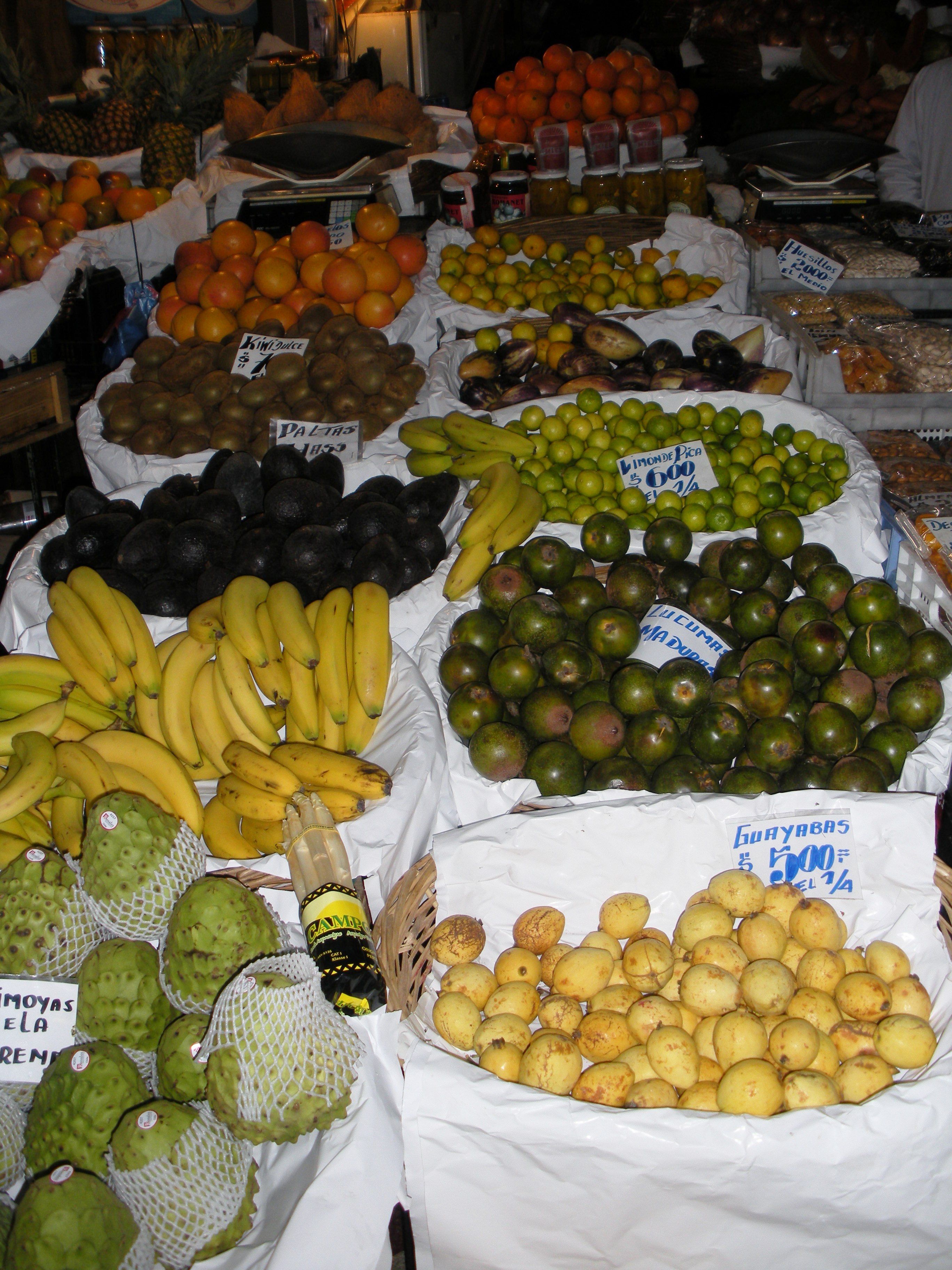 Produce for sale at the market 