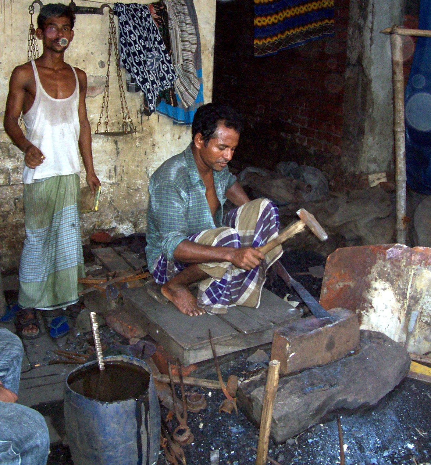 A blacksmith at work 