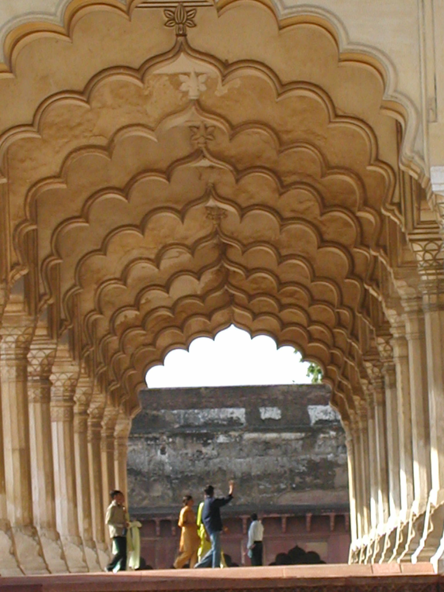 The arches in Fort Agra 