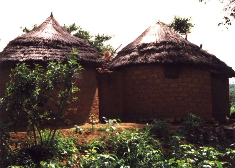 Huts in a small village