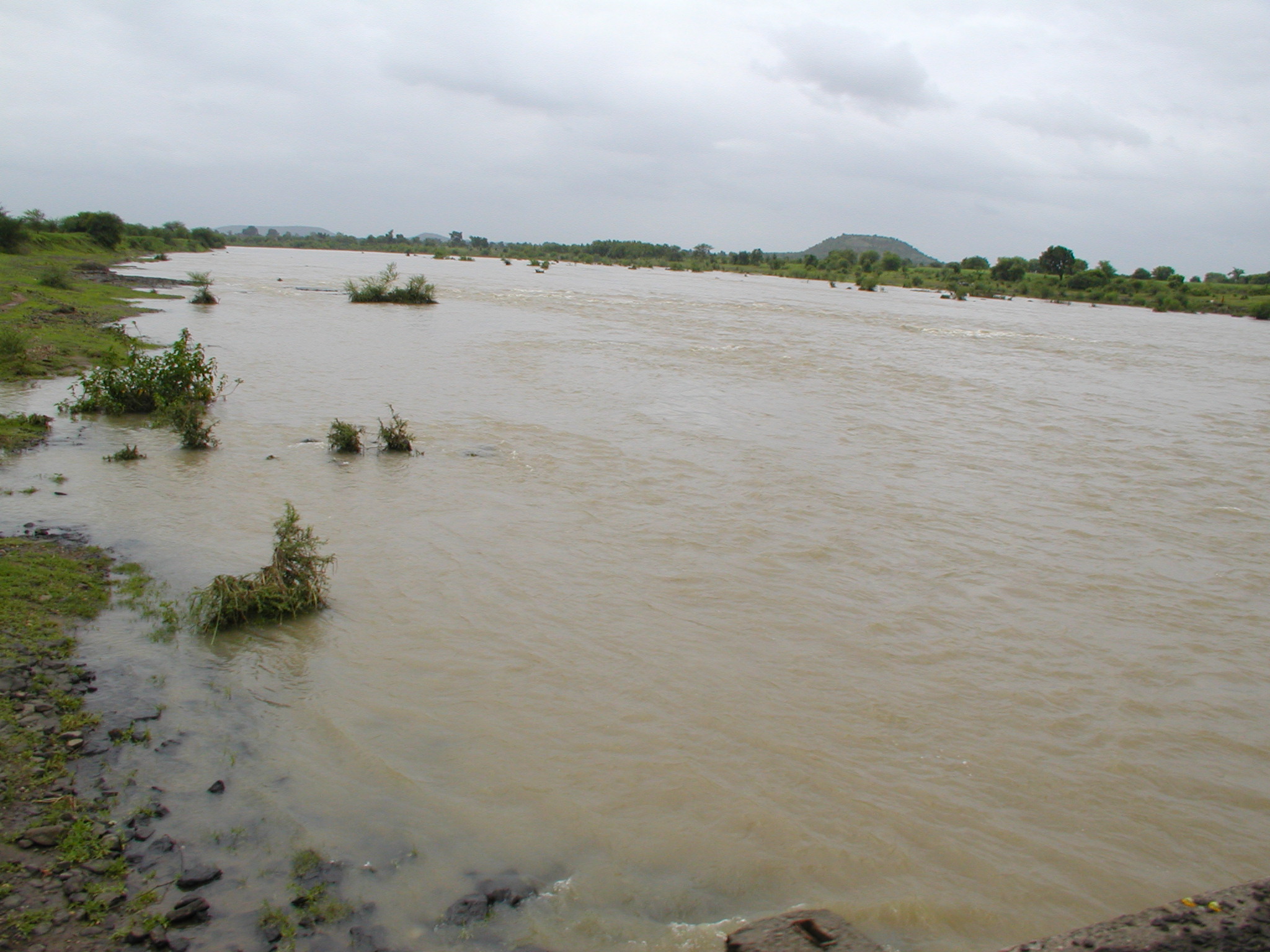 Flooded land around Nagpur 