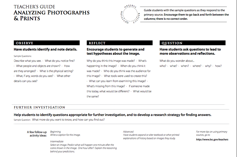 LOC Analyzing Photographs