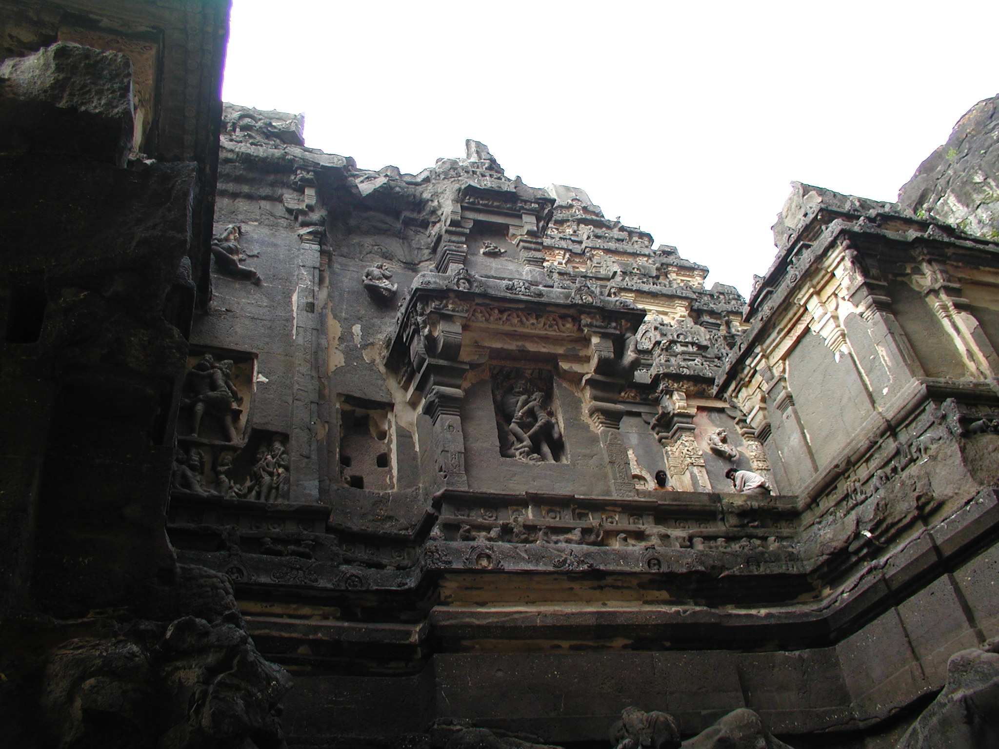 The outside of an ancient temple in Aurangabad