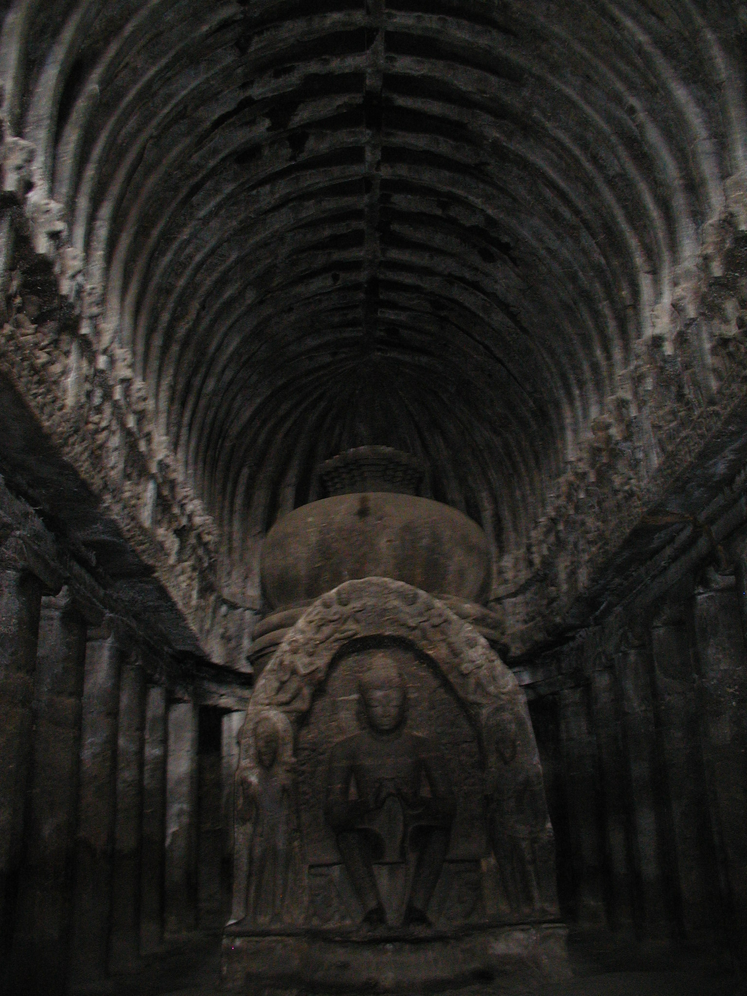 The inside of ancient temple in Aurangabad