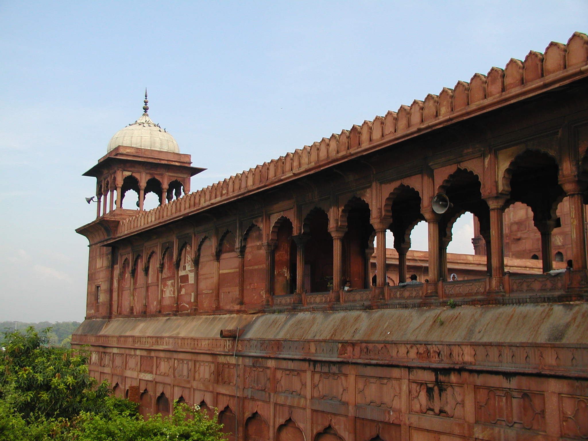 The outer walls of The Red Fort 
