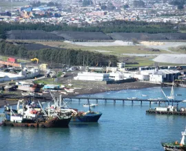 The Bío Bío River estuary in central Chile is one of the country’s major industrial centers.