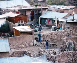 An indigenous commuity in the high Andes.