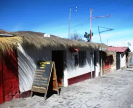 An Aymara community and tourist starting point for Lauca National Park.