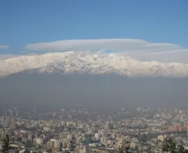 July is mid-winter in Chile and the time of year when an inversion layer really traps air pollution close to the surface.