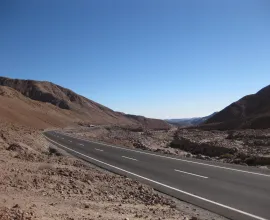 The road from Arica to the Bolivian border ascends more than 15,000 feet in just over 50 miles.