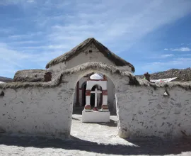 A Catholic church in the Aymara community of Parinacota.