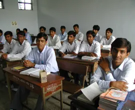 Students at the Bhandrej School.