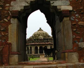 The Humayun Tomb.