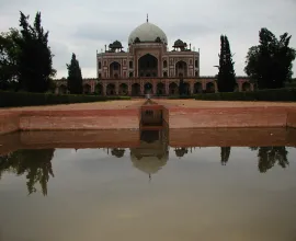 The Humayun Tomb.