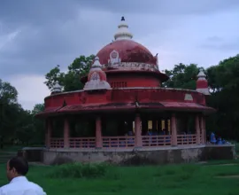 A colorful gazebo.