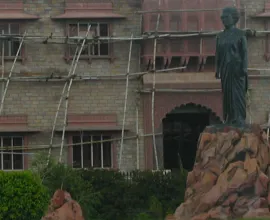 An Indira Ghandi statue in Jaipur.