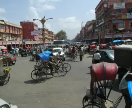 The street scene of Jaipur.