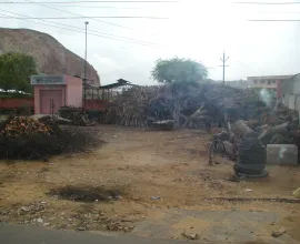 A lumber market in Jaipur.