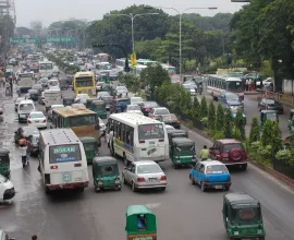 Traffic in the cities can become extremely heavy and congested.