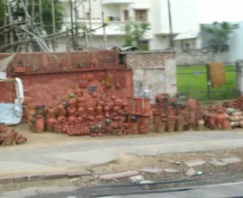 A pottery shop in Jaipur.