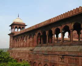 The outer walls of the Red Fort.