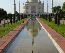 The beautiful, iconic Taj Mahal.