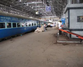 Mumbai train station.