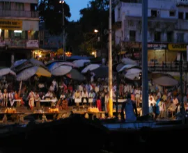 Night life in Varanasi.