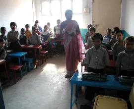 A classroom in Varanasi.