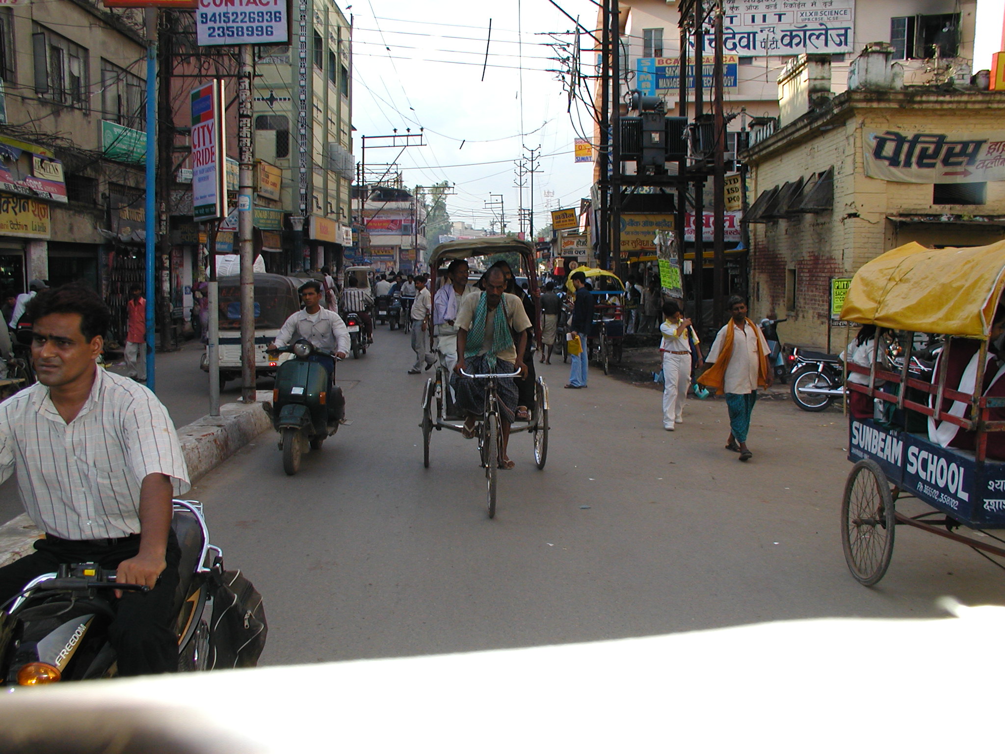 A city street in Varanasi