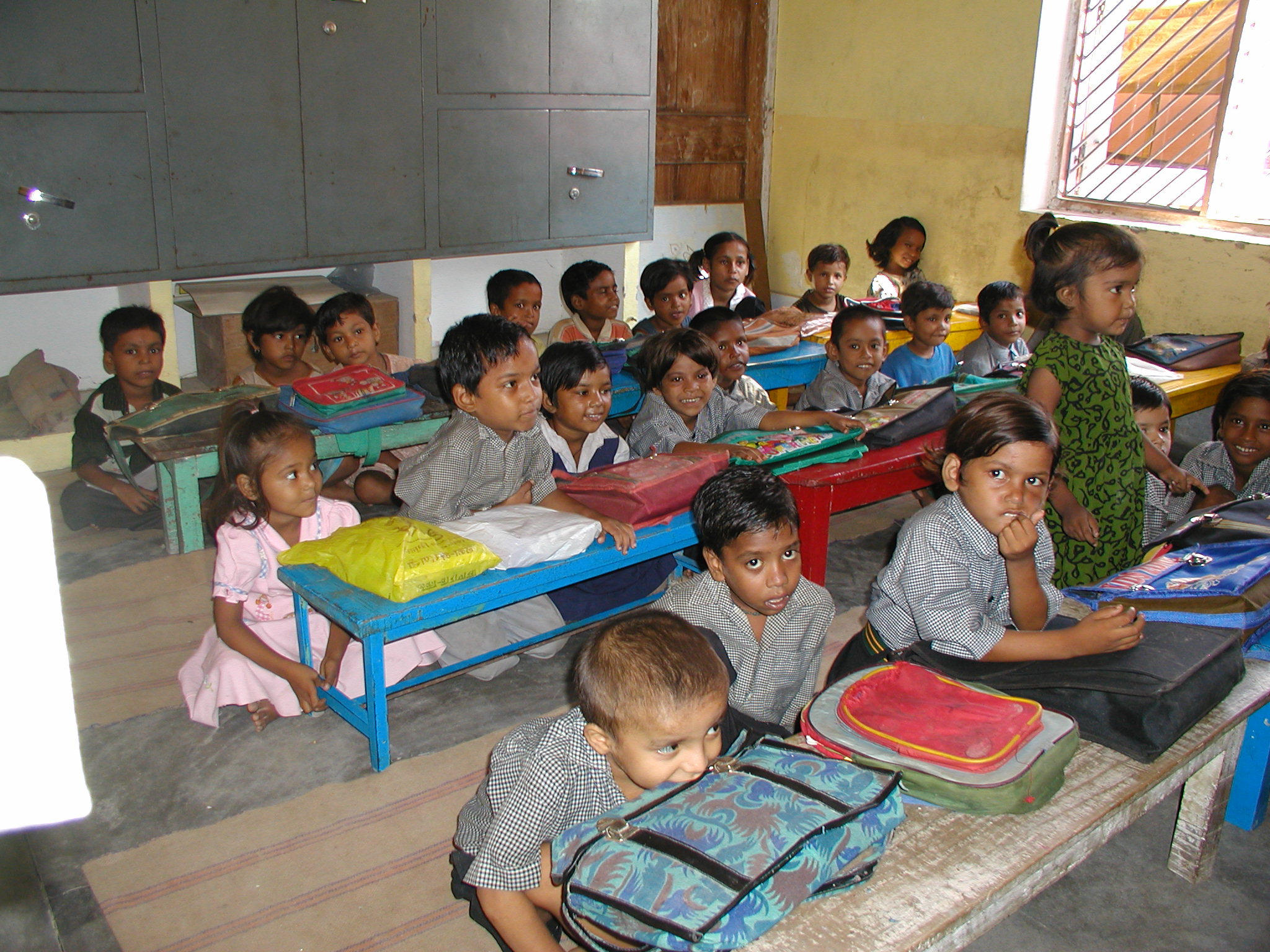 A classroom of young children