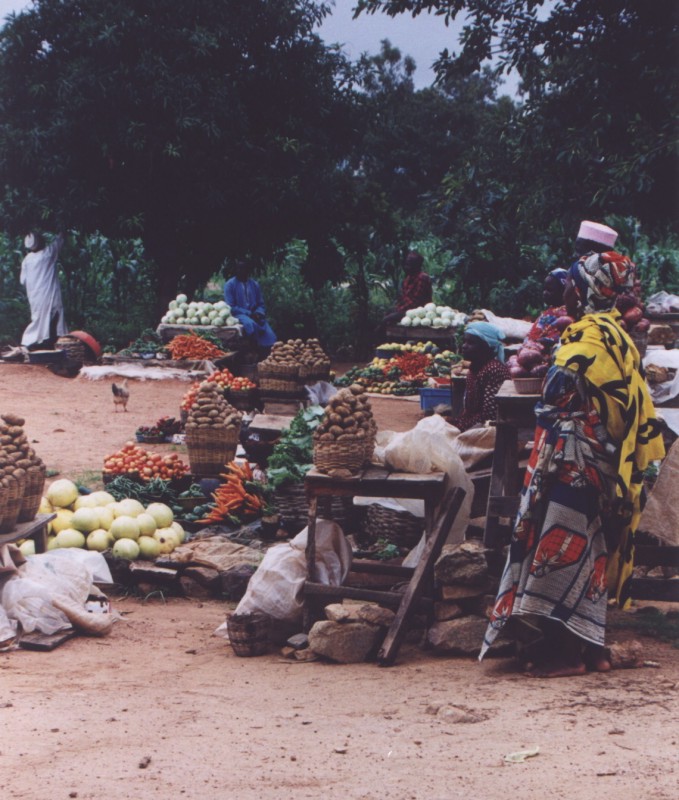 Vendors selling vegetables 